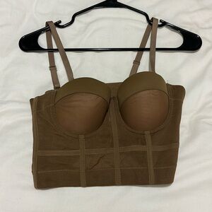 Corset top medium brown